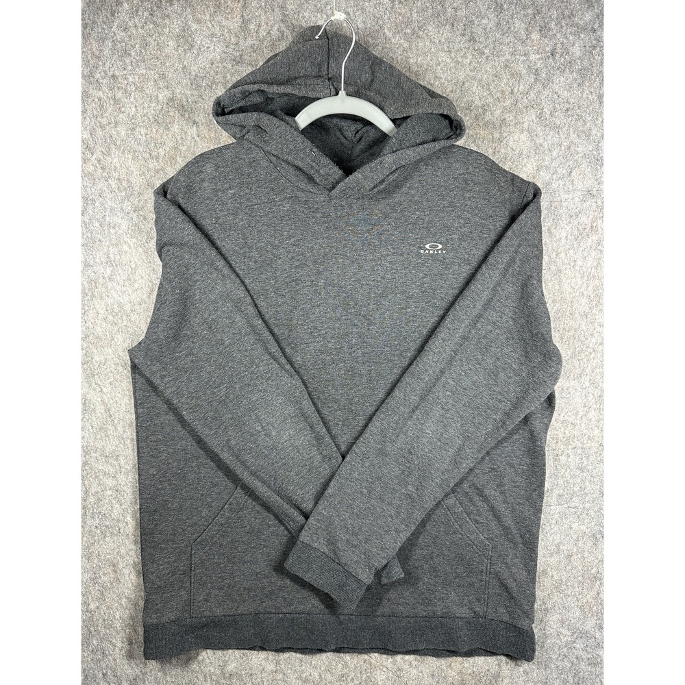 Oakley Hoodie Mens XL Gray Pullover Small Logo Athletic Sweatshirt